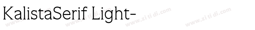 KalistaSerif Light字体转换
